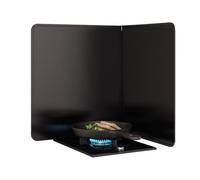 Couverture d'huile de cuisine pliante, Écran anti-éclaboussures de graisse pliable en acier inoxydable(50x50cm)