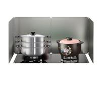 Couverture d'huile de cuisine pliante, Écran anti-éclaboussures de graisse pliable en acier inoxydable, protection anti-éclaboussures à 4 côtés(50x45x90cm)