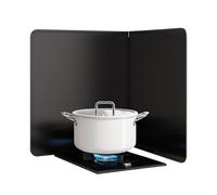 Couverture d'huile de cuisine pliante, Protection anti-éclaboussures pliable en acier inoxydable à 2 côtés, protection anti-éclaboussures d'huile, protection anti-éclaboussures à 4 côtés(30x40cm)