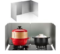 Couverture d'huile de cuisine pliante, Protection anti-éclaboussures pliable en acier inoxydable, protection anti-éclaboussures d'huile, protection anti-éclaboussures à 4 côtés(45x45x90cm)