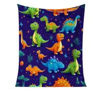 Couverture dinosaure pour garçons, impression numérique jurassique 3D, couverture en flanelle moelleuse et confortable avec couleurs vives, design mignon, jeté de canapé