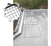 Couverture d'inspection carrée en acier inoxydable avec trappe d'accès invisible (5 cm, 50 x 50 cm) - Étanche - Idéale pour un usage domestique et commercial