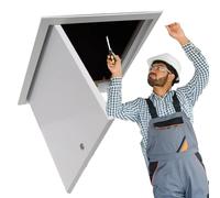 Couverture d'inspection peinte, Panneau d'accès d'inspection en aluminium avec serrure for plafond de cloison sèche, grenier, tailles multiples(200x300mm/8x12in)