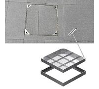 Couverture d'inspection robuste en acier inoxydable - Capacité de charge de 2,6 tonnes - Couvercle de trou d'homme en métal durable pour rues, cours, parkings, 80 x 100 cm