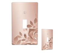 Couverture d'interrupteur décorative en or rose - Plaque murale à bascule unique - Plaque d'interrupteur électrique pour chambre à coucher, cuisine, décoration d'intérieur