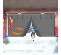 Couverture D'isolation D'écran de Porte Coupe-Vent et Chaud, Rideau de Porte de Garage Magnétique À Isolation Thermique, Rideaux Kit de Portes Isolant Coton pour L'hiver(Grays,290x260cm)