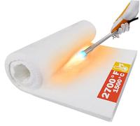Couverture d'isolation en fibre de céramique 2600F ignifuge pour four, forges, fours, poêles (S-61 x 39,9 x 2,5 cm/1 pièce)