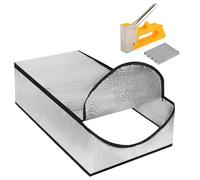 Couverture d'isolation pour Escaliers de Grenier 137 x 63 x 28 cm, Housse Isolants pour escaliers rabattables tente trappe porte avec Double fermeture à glissière imperméable et outil d'installation