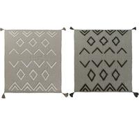 Couverture DKD Home Decor blanc vert beige 130 x 170 x 0,5 cm (2 pièces)