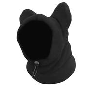 Couverture d'oreille de Chien Thermal Polar Fleece Dog Eore Muffs Protection de Protection du Bruit Couvercle avec Un soulagement d'anxiété à Cordon Noir M