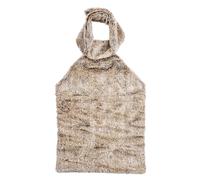 Generique Couverture chauffante dorsale Micro-Ondable 37 cm Marron Fourrure douce