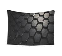Couverture douce à grille hexagonale noire pour chiens et chats - Couverture lavable pour protéger le canapé, pour chiens et chats de petite et moyenne taille
