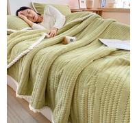 Couverture Douce et Chaude, réversible et Moelleuse, idéale for Le lit, Le canapé ou Le Fauteuil. Décoration élégante et réversible for la Maison.(H,120x200cm)