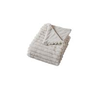 - Couverture douce et côtelée Sela - 220 x 180 cm - Beige - Sela