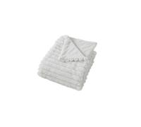 - Couverture douce et côtelée Sela - 220 x 180 cm - Blanc - Sela