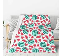 Couverture douce et épaisse avec imprimé fruits pastèque pour chambre à coucher, camping, salon, voyage