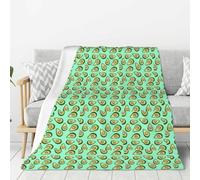 Couverture douce et épaisse avec imprimé fruits tropicaux frais et avocat pour chambre à coucher, camping, salon, voyage