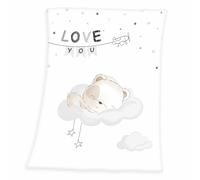 Couverture Douce Pêche Petit Ours 75 X 100 Cm
