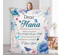 Couverture douce pour grand-mère de la part de petits-enfants, 152,4 x 127 cm, cadeau pour grand-mère de la part de petits-enfants, cadeau d'anniversaire, de Noël, de fête des mères pour grand-mère