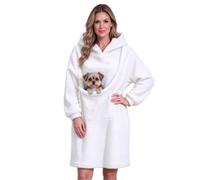 Couverture douillette à capuche avec manches - Couverture de canapé | Couverture portable à enfiler avec poche kangourou, douillette, moelleuse pour adultes propriétaires d'animaux domestiques