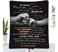 Couverture douillette cadeaux personnalisés, couverture à mon fils en allemand, couverture pour fils de papa, encouragement