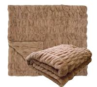 Couverture Douillette Et Moelleuse Polaire Lapin Double Face - Aggraver Couverture De Canapé, Couvre-lit - Douce Et Chaude pour Canapé Et Lit Chambre À Coucher Bureau(Brown,150 * 200cm/59x79in)