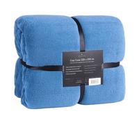 Couverture douillette - Feluna® - Polaire Cachemire Touch - Petrolium