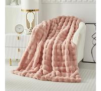 Couverture douillette Lapin en peluche - Couverture moelleuse et douce - Flanelle épaisse de 1000 g/m² - Couverture de canapé, plaid chaud, couverture de sofa - Polyvalente pour lit, canapé, chambre