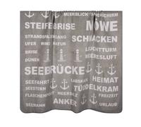 Couverture douillette OSTSEE grey gris blanc Couverture douillette phare maison de plage Deko