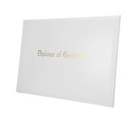 Couverture du Certificat de Diplôme A4 Rembourrée Blanche, Dossier