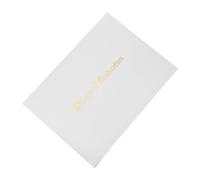 Couverture du Certificat de Diplôme en Carton Blanc Présent Rentrée | Dossier de Certificat de Fin D'études, Style Livre Double Face, Rangement Solide pour Cérémonies et Bureau