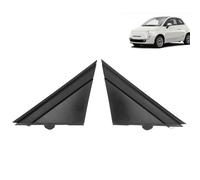 Couverture Du Mirroir Porte, 1SH17KX7AA Couverture drapeau retro Fiat 500 | Miroir Triangle Noir Brillant, Pièce Détachée Remplacement pour Fiat 500 2012-2017, finition décorative