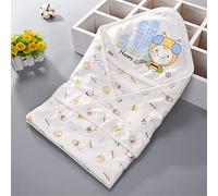 Couverture Du Nouveau-né Bébé Emmaillotage, Couverture En Pure Coton Wrap, Lavable Machine 100% Coton Biologique (6043# abeille)