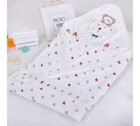 Couverture Du Nouveau-né Bébé Emmaillotage, Couverture En Pure Coton Wrap, Lavable Machine 100% Coton Biologique (2359# blanc rouge)