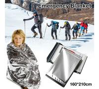 Couverture D'urgence, 160x210cm, Résistante Aux Déchirures, Coupe-Vent, Protection Solaire, Isolation Thermique, Pour Les Premiers Secours Et La Survie En Randonnée
