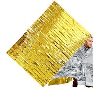 Couverture d'urgence - Couvertures en feuille d'or argenté | Tapis de survie pour aventures en plein air | Couvertures de survie/premiers soins, Couverture thermique multifonctionnelle pour urgences