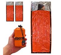 Couverture d'urgence portable et sac de bivouac thermique - Lot de 2