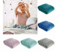 Couverture - edredon - plaid Design94 - 1 - Design9 Cindy Plaid tres Doux et Moelleux en Microfibre Creme 70 x 60 cm