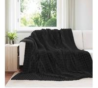 Couverture - edredon - plaid Vidaxl Couvertures à jeter 6 pcs Noir 270 x 240 cm Toison