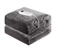 Couverture électrique 180x130 cm - Vert foncé - 1 personne - Flanelle - 6 niveaux de chauffage - Lavable