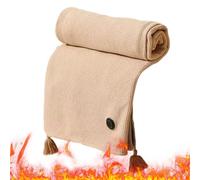 Couverture électrique - Housse à trois réglages de chaleur, article de confort thérapeutique, fonction de minuterie étendue de quatre heures, accessoire en tissu pelucheux, protection contre le froid
