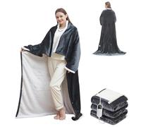 Couverture électrique Portable avec Poche pour Les Pieds, Couverture chauffante 127 x 177 cm, 8 réglages de Chaleur et 6 réglages de minuterie, Peignoir Chauffant Confortable pour canapé, lit, Bureau