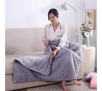Couverture électrique simple, 75 x 120 cm, alimentée par USB, 5 V, efficacité énergétique, 3 réglages de température, flanelle douce, couverture chauffante électrique pour canapé, chaise, lavable en