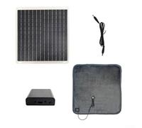 Couverture électrique solaire 10 W 5 V Température réglable Chauffage rapide Tapis chauffant portable antidérapant Tapis isolant pliable pour camping en plein air Animaux domestiques Voiture Bureau