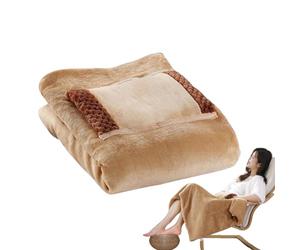 Couverture Électrique USB - Plaid Chauffant 5V Avec Poche Chauffe-Mains Et Couvre-Genoux | Couverture Polaire Multifonction Pour Bureau, Pause Déjeuner Et Voyage | Coussin Chauffant Portable Basse Ten