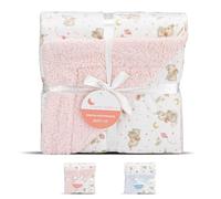 Couverture éléphante avec pompon rose pour bébé