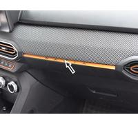 Couverture En Acier pour 2021+ Sandero/Sandero STEPWAY/Jogger | Couleur ORANGE | 1 Pièce Inox Plaque Cadre Métal Brossé Intérieur Décorations Accessoires Tuning