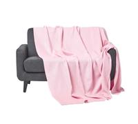 Couverture en coton Bio gaufré coloris Rose, 228 x 228 cm