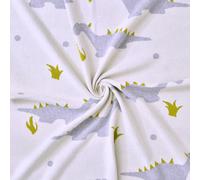 Couverture en coton bio gots écru, dino 75X100