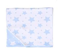 Couverture en coton bio gots étoiles, bleu 75X100